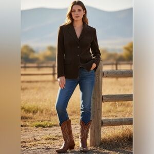 Women's Brown Corduroy Blazer size 14